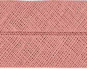 VENO cotton slanted ribbon, old pink, folded 40/20, width 2 cm, pre-folded from 4 cm to 2 cm