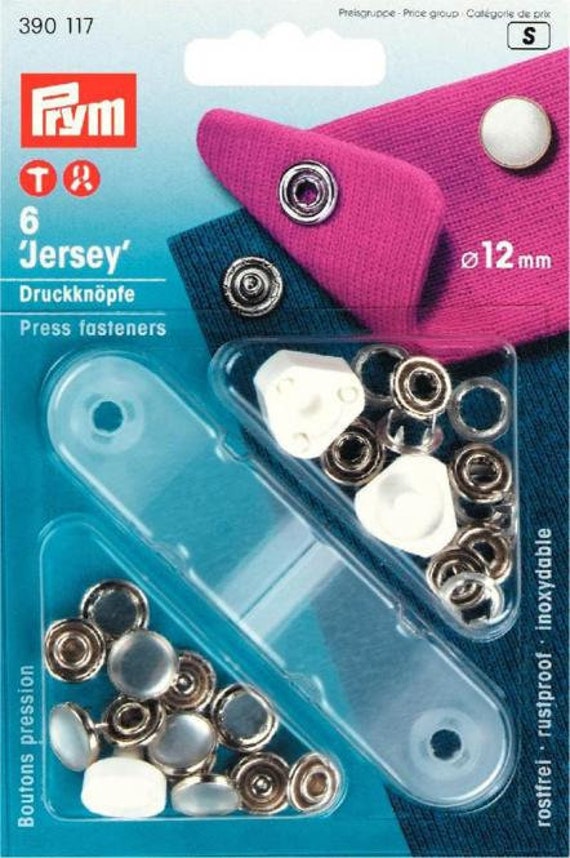 Prym No-Sew Snap Fasteners Jersey Pearl Cap 12 mm 