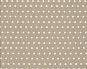 Coated cotton Leona, beige, white dotted