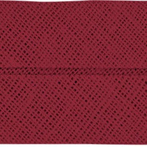 VENO cotton slanted ribbon, garnet-red, folded 60/30, width 3 cm, pre-folded from 6 cm to 3 cm image 1