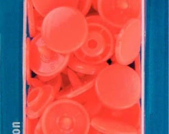 Prym Nähfrei-Druckknöpfe "Color Snaps", rund, 12,4mm, lachs