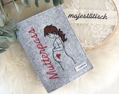 Mutterpasshülle aus Filz bestickt | personalisiert | Geschenk Schwangerschaft | handmade | Baby Geschenk