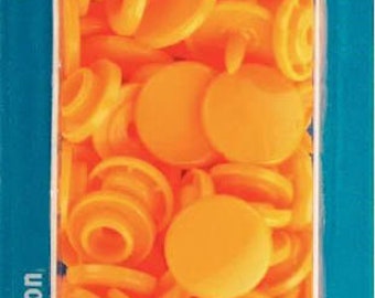 Prym Nähfrei-Druckknöpfe "Color Snaps", rund, 12,4mm, gelb