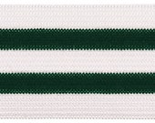 Elastic-Band, Gummi, 3,5cm, gestreift weiß-dunkelgrün