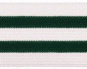 Elastic-Band, Gummi, 3,5cm, gestreift weiß-dunkelgrün