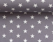 Cotton Carrie 183, grey, white stars