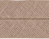 VENO Baumwoll-Schrägband, beige-taupe, gefalzt 40/20, Breite 2 cm, von 4 cm auf 2 cm vorgefalzt