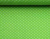 Jersey, light green, white dots 3 mm