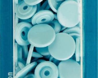 Prym Nähfrei-Druckknöpfe "Color Snaps", rund, 12,4mm, hellblau, blau