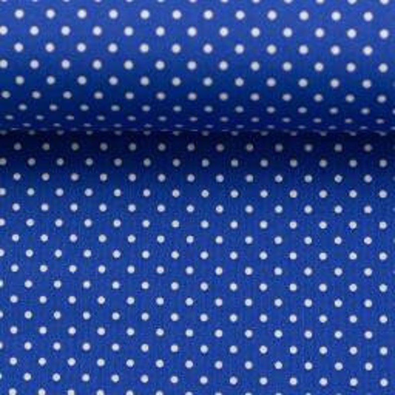 Cotton, Judith 254, royal blue dotted, dots 2 mm image 1