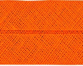 VENO Baumwoll-Schrägband, orange, gefalzt 40/20, Breite 2 cm, von 4 cm auf 2 cm vorgefalzt