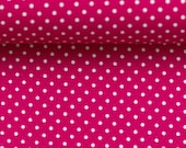 Cotton, pink dotted, dotted 2 mm
