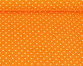 Jersey, Verena 424, orange, weiße Punkte 3mm