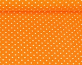 Jersey, Verena 424, orange, weiße Punkte 3mm