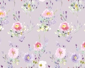 Cotton, poplin, lilac, flowers