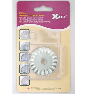 Lame de rechange pour cutter rotatif, lame dentelée, 45 mm, 1 pièce