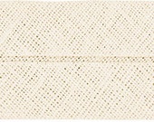 VENO cotton slanted ribbon, natural white, folded 60/30, width 3 cm, pre-folded from 6 cm to 3 cm