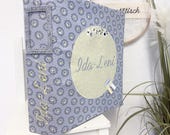 IDA-LENI Kita Ordnerhülle personalisiert | Kindergarten Portfolio Hülle mit Namen | Handgemacht aus Stoff | Geschenk Kindergartenstart