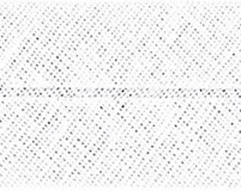 VENO cotton inclined tape, pure white-white, folded 40/20, width 2 cm, pre-folded from 4 cm to 2 cm