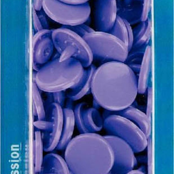 Prym Attaches à pression sans couture « Color Snaps », rondes, 12,4 mm, lilas, lavande