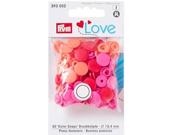 Druckknopf Color Snaps, Prym Love, Kunststoff, 12,4mm, rot