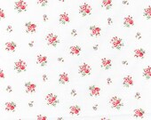 Cotton, Westphalian Fabrics, Princess, White, Red Flowered, Roses