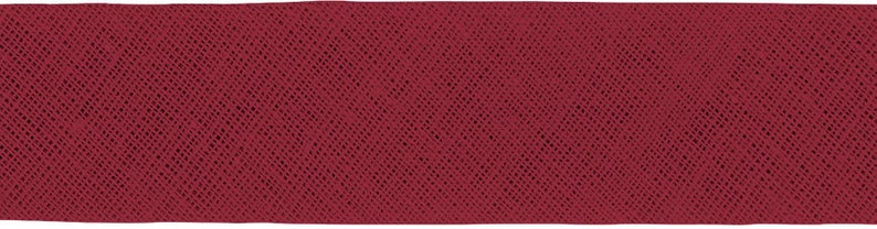 VENO cotton slanted ribbon, garnet-red, folded 60/30, width 3 cm, pre-folded from 6 cm to 3 cm image 2