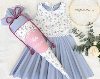 Set, school bag and dress "Ida" made of cotton