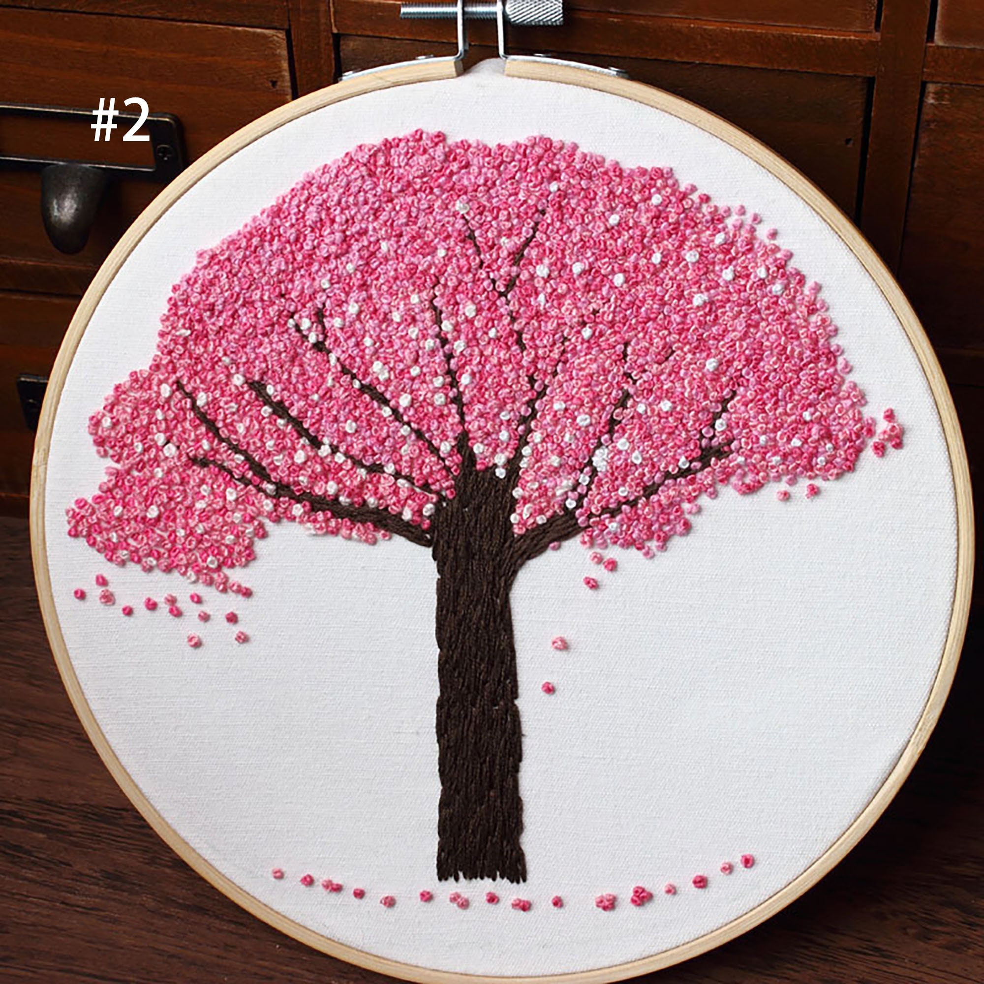 Wisteria Tree Embroidery Kit Cherry Tree Embroidery Kit Etsy