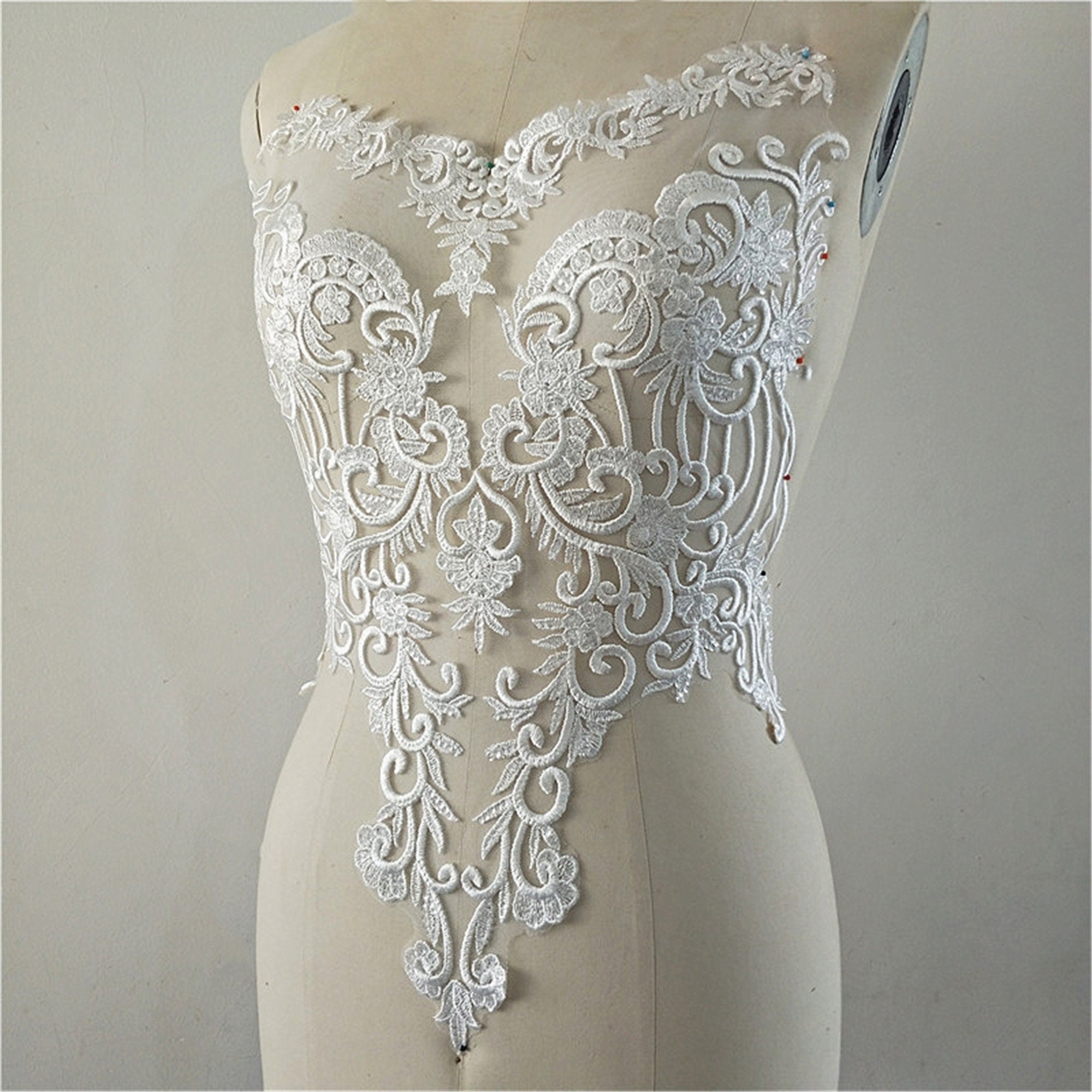 Lace bodice applique clearance