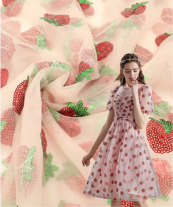 strawberry embroidered dress Personalized Hand Baby Girl Dress
