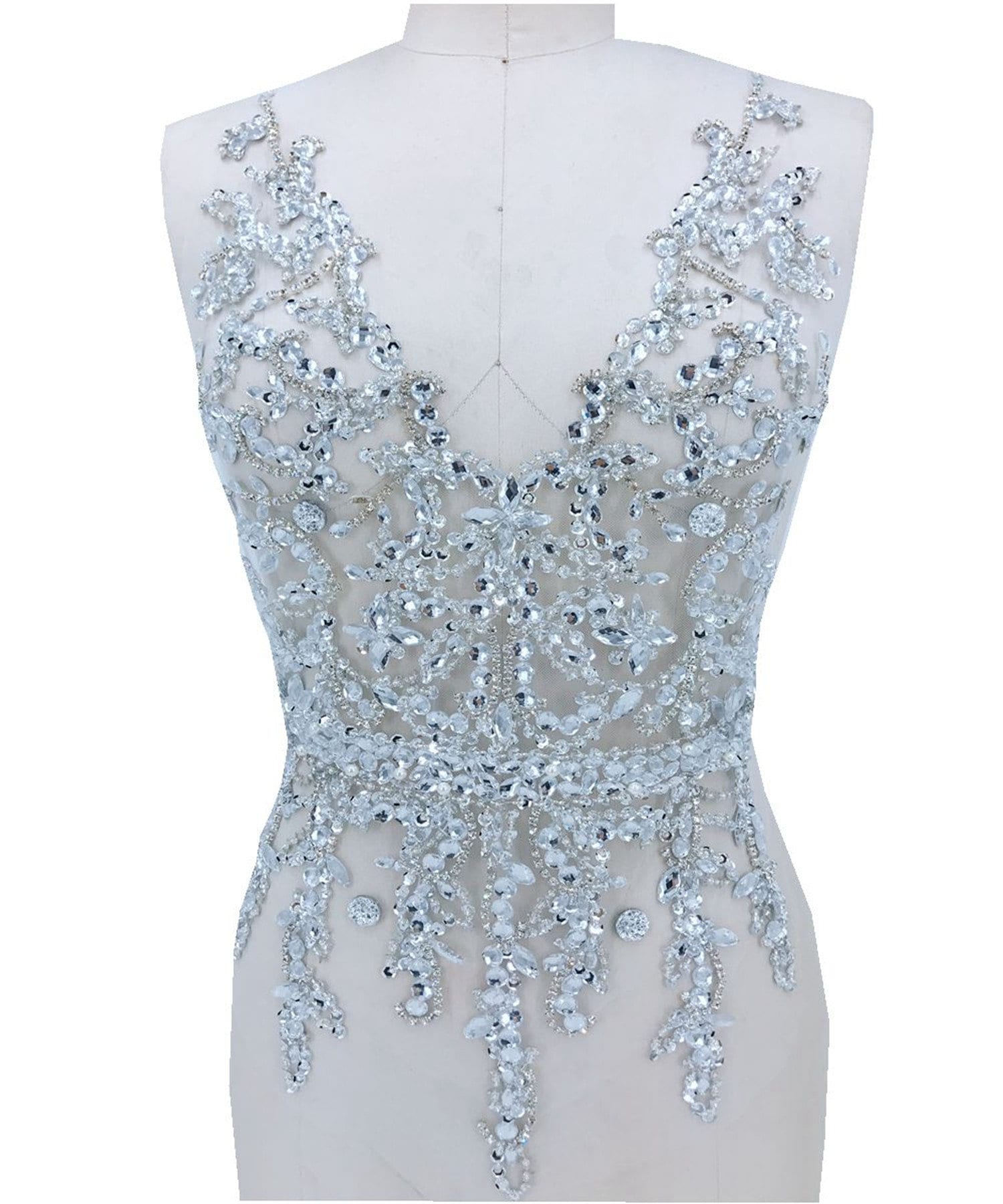 Sparkling Bodice Rhinestone Appliques Diamante Lace Applique Etsy