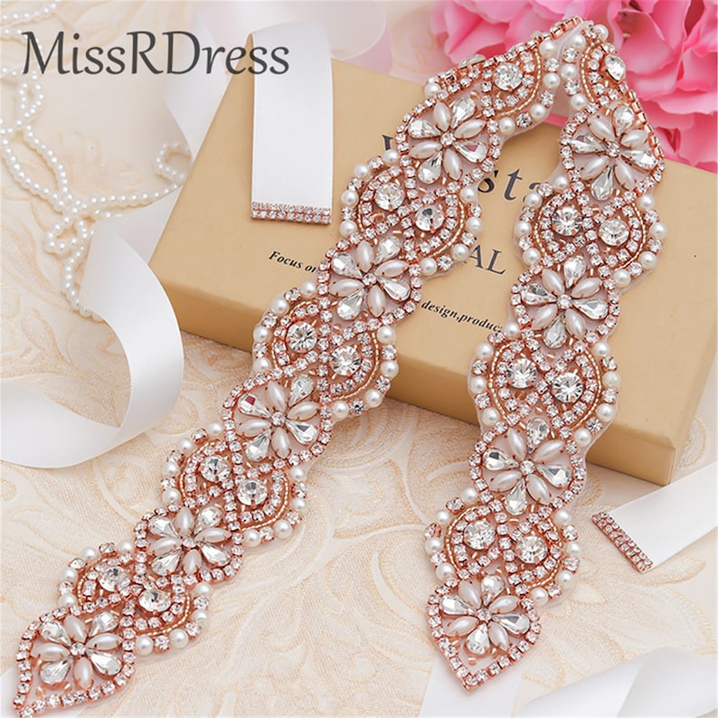 Attractive Wedding/Evening Ribbon Sash With Rhinestone