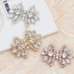 Sparkling Rhinestone Applique Diamante Appliques DIY Iron/Glue on Bridal Headpiece Shoes Bridal Sash/Belt