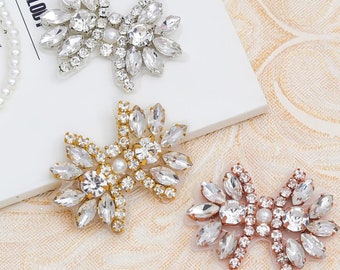 Sparkling Rhinestone Applique Diamante Appliques DIY Iron/Glue on Bridal Headpiece Shoes Bridal Sash/Belt