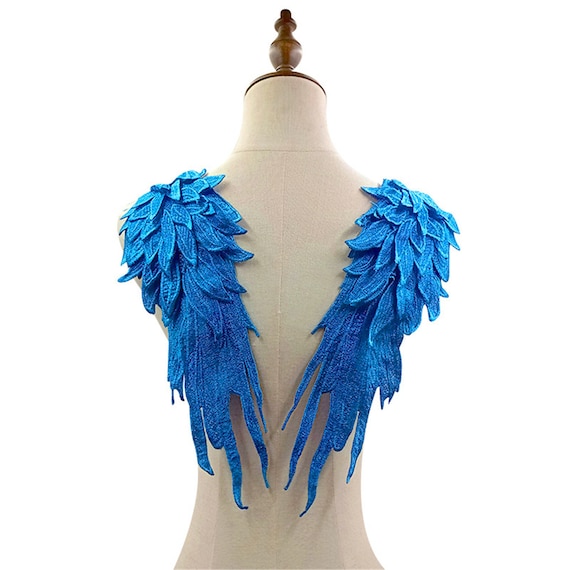 Wings Guipure Embroidery Lace Applique Trimming Sew on DIY Bridal Dress 1 Pair Wings Guipure Embroidery Lace Applique Trimming Sew on DIY Bridal Dress 1 Pair