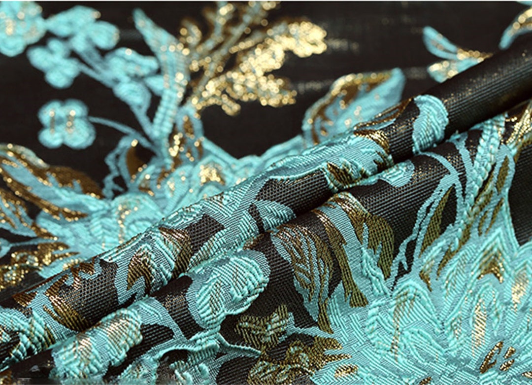 Relief Floral Jacquard Fabric Polyeter Brocade Material for Haute ...