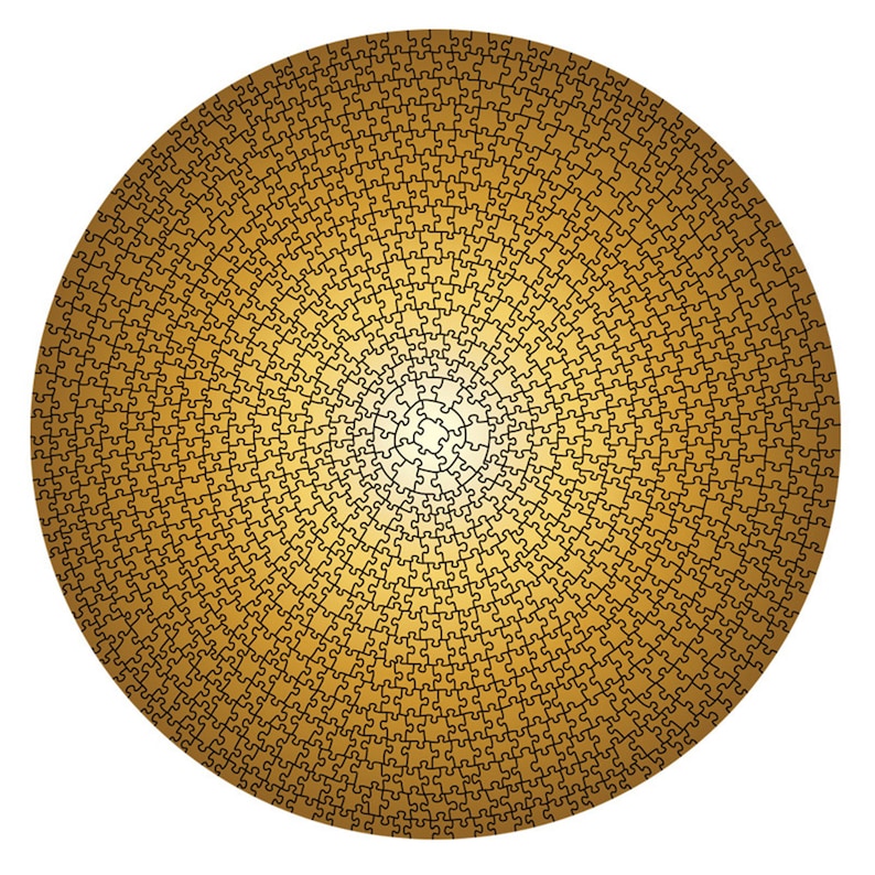Round Jigsaw Puzzles for Adults Kids Gold Hell 1000 Pieces Etsy