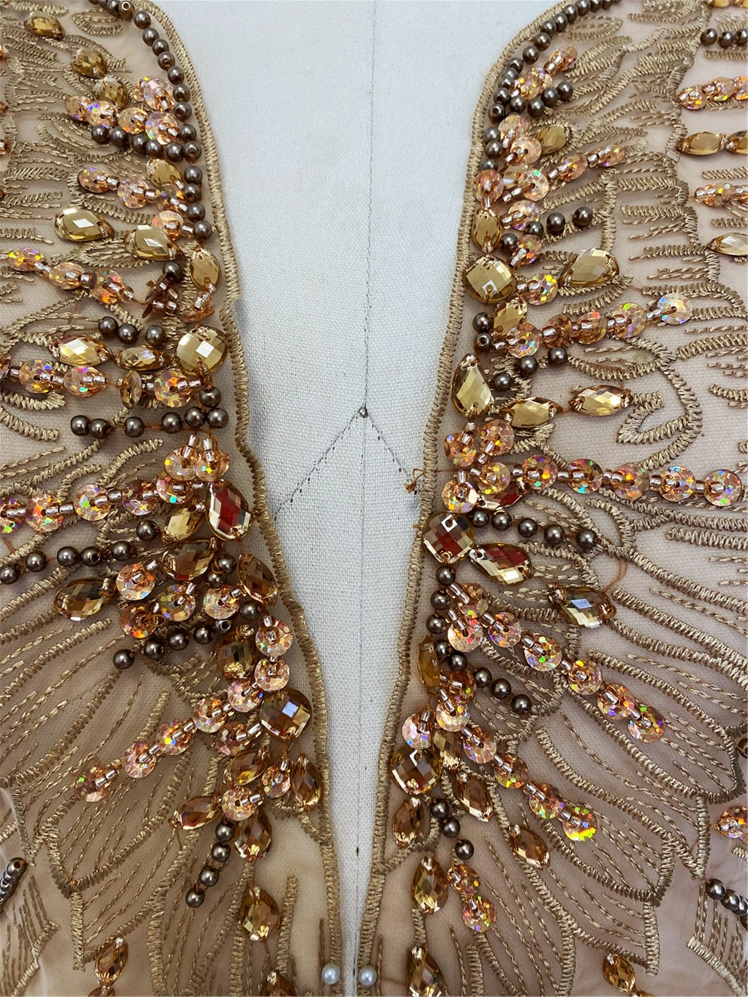 Angel Wing Lace Applique Organza Rhinestone Appliques With 3D Etsy UK