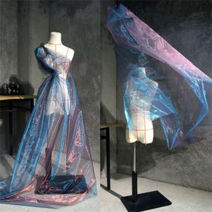 Tela de organza con degradado de fantasía, tul de encaje láser, malla para vestido de niña, vestido de fiesta, vestido de novia para niña, vestido de muñeca, cortina para disfraz, manualidades DIY