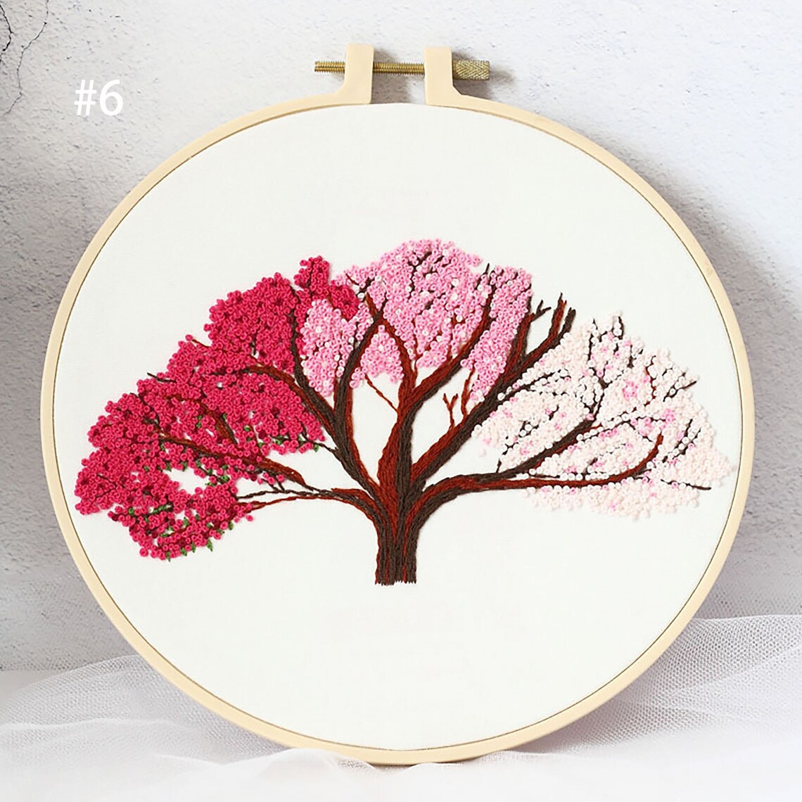 Wisteria Tree Embroidery Kit Cherry Tree Embroidery Kit Etsy