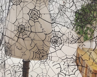 Spider Web Lace Fabric With Sequin Tulle Lace Mesh for Girl Dress Party Gown Bridal Dress Costume Craft DIY