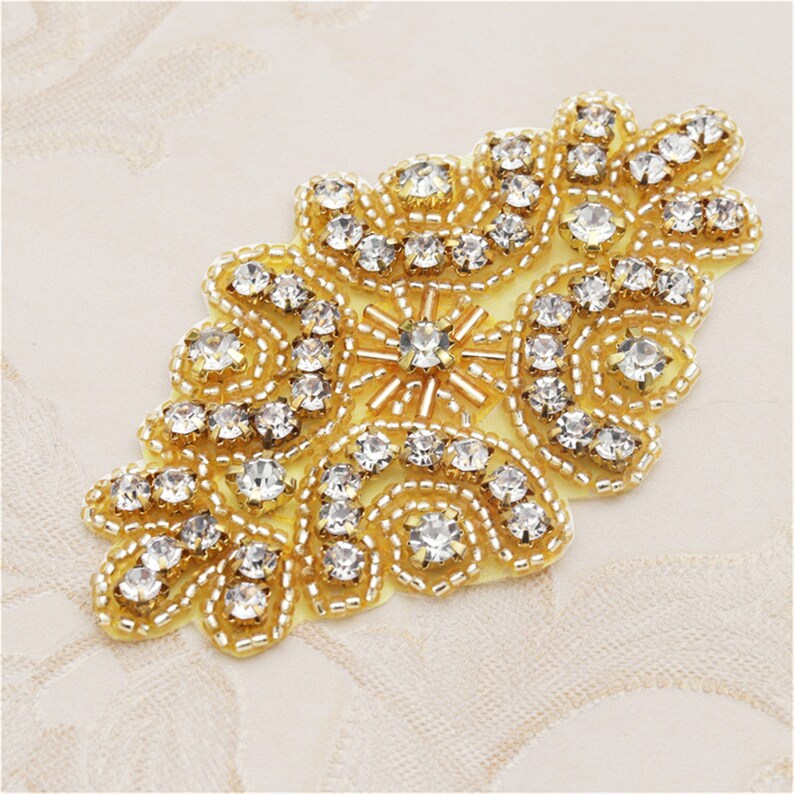 Handmade Rhinestone Applique Shoe Clips Diamante Appliques DIY Etsy