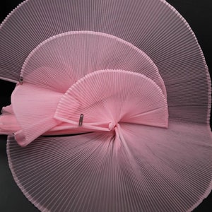 12 Colors Pleated Organza Fabric Hard Yarn Lace Fabric for Stage Decoration Wedding Prom Girl Dress 59&quot; Wide Sold by 1 Meter