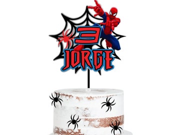 Cake Toppers Spiderman Studio Format for Cameo - Portrait Silhouette - Templates Your Easy Party