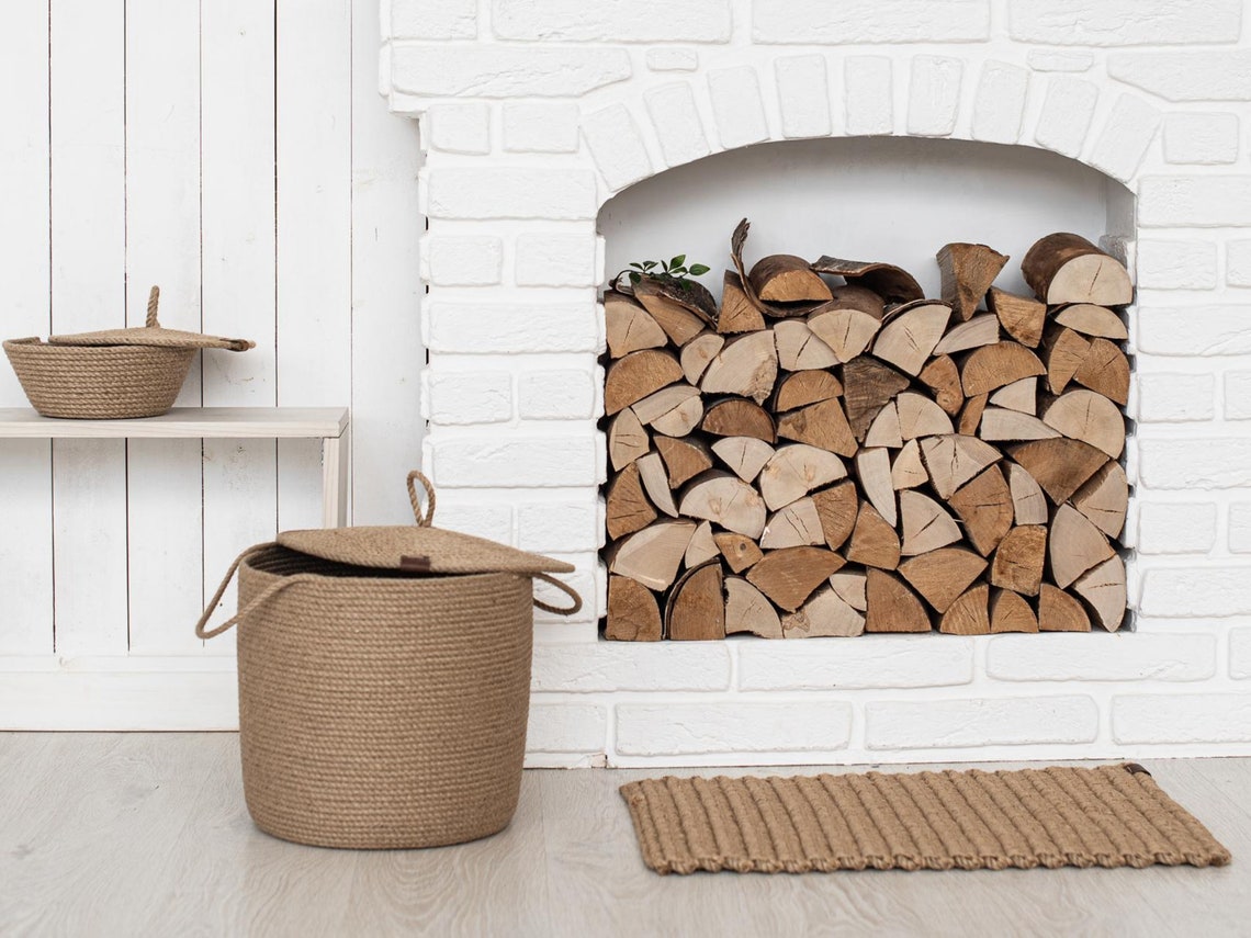 Crochet jute rope rug braid rug jute doormat Etsy