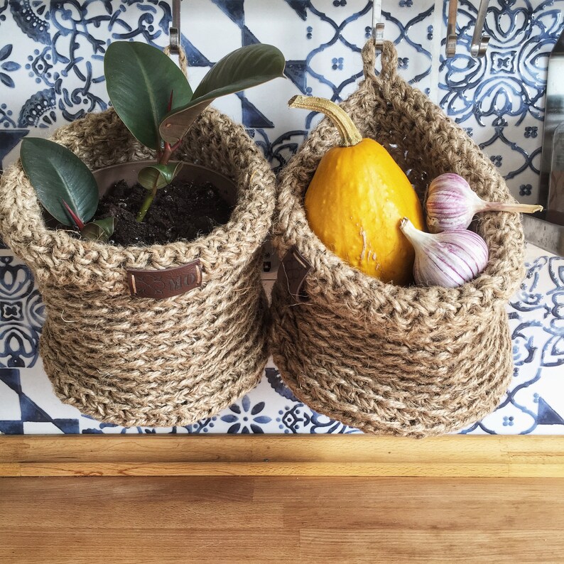 Hanging storage basket small storage basket Etsy