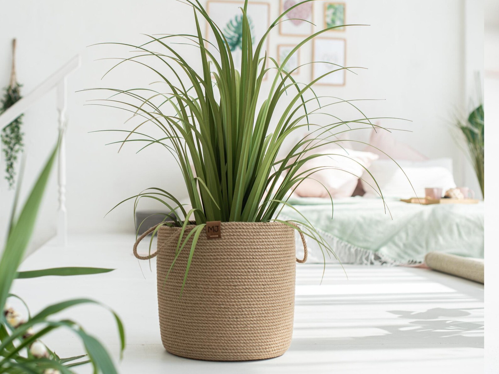 Plant jute rope large basket Etsy