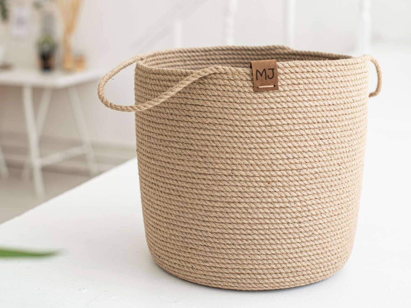 Laundry basket with lid seagrass basket crochet jute Etsy