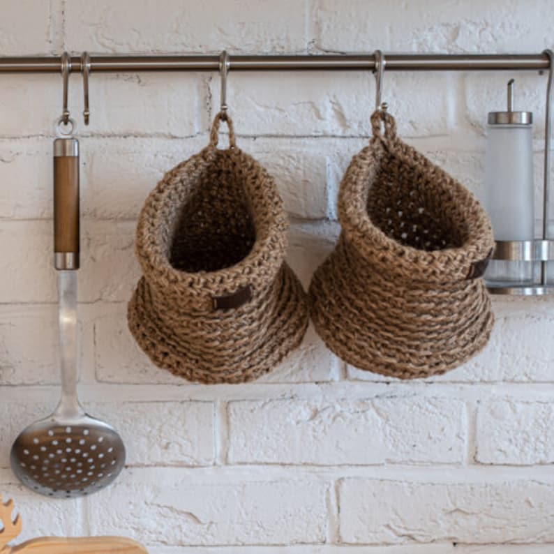 Hanging storage basket small storage basket Etsy